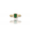 14k Gold Ring with Green stone