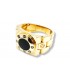 14K Gold Ring for Man with onyx stone