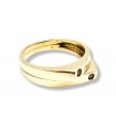 14K Gold Ring for Man with CZ Stone