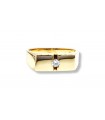 14K Gold Ring for Man with CZ Stone