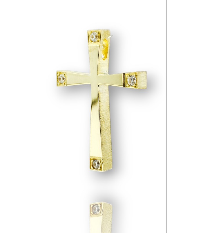 14k Triantos Gold Cross Double sided.