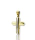 14k Two Tone Gold Cross from Triantos with Yellow and White Gold.