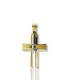 14k two tone Gold Cross with Matte