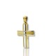 14k two tone Gold Cross with Matte