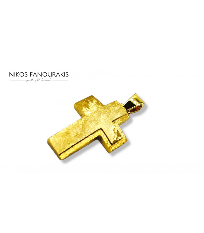14k Double Sided N.Fanourakis Gold Cross