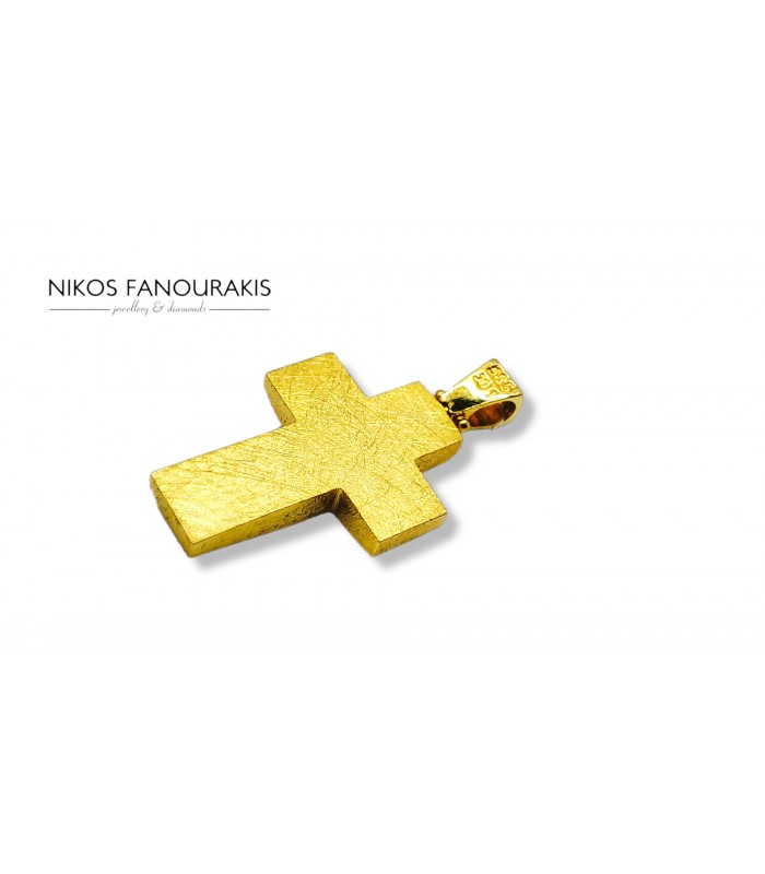 14k Double Sided N.Fanourakis Gold Cross