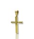 14k Triantos double Sided Gold Cross