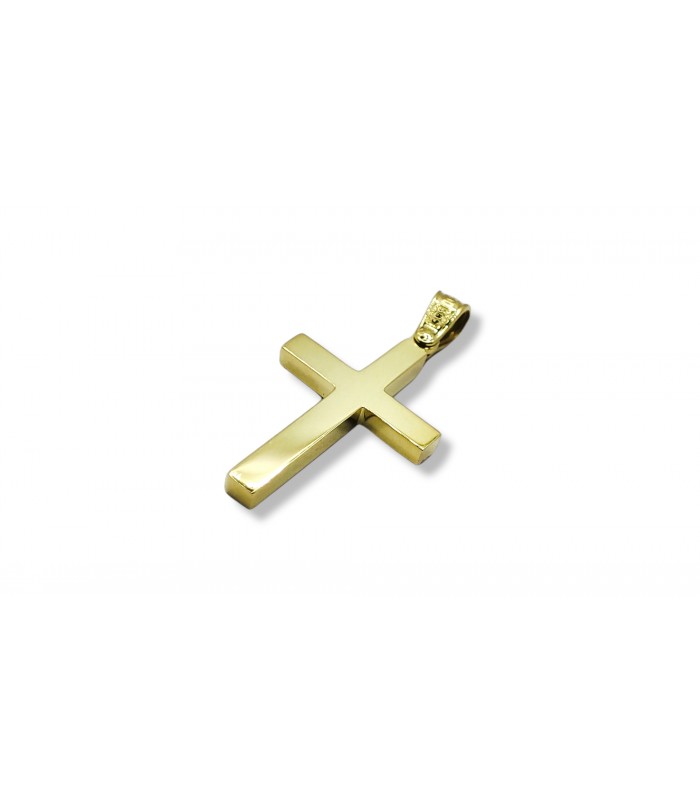 14k Triantos double Sided Gold Cross