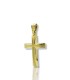 14k Triantos Gold Cross for Orthodox Baptism