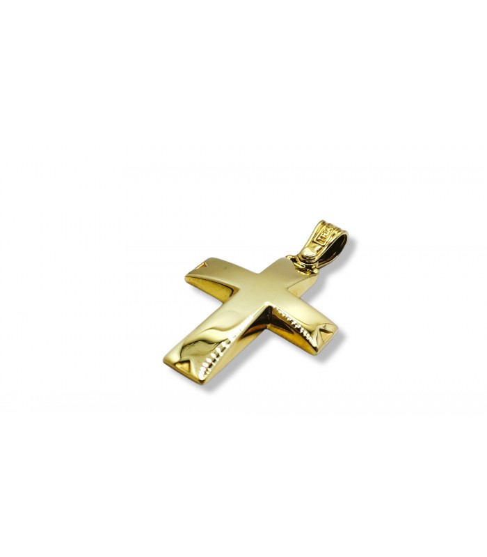 14k Triantos Gold Cross for Men